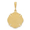 Black Bow Jewelry 14k Yellow Gold Textured Fire Rescue Shield Pendant - 3 of 4