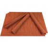 Aoibox Set of 6 Heat-Resistant Washable Woven Vinyl Placemats for Dining Table, Easy to Clean, Stylish Orange Design - 2 of 4