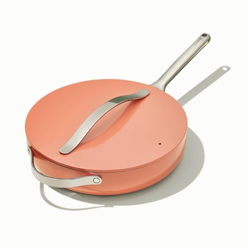 Caraway Sauté Pan in White with Gold Handle in 2023