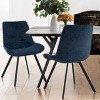 Kourtney Modern Upholstered Dining Chair Set of 4,Armless Side Chair with Black Legs for Dining Room,Kitchen,Farmhause-Maison Boucle - 4 of 4