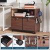 Mlezan 2-Drawer File Cabinet:  Metal, Rolling Storage with Shelf. Ideal for Printer, Letter, or A4 Files in Home or Office. Functional and Compact. - 4 of 4