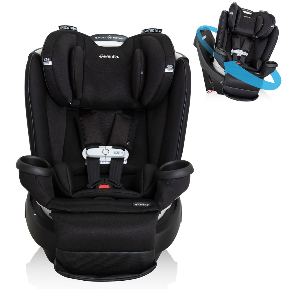 Evenflo Gold Revolve 360 Extend All-in-One Rotational Convertible Car Seat with Sensor Safe - Onyx -  89036230