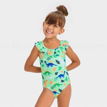 Baby Girls' Rashguard One Piece Swimsuit - Cat & Jack™ Mint Green 18m :  Target