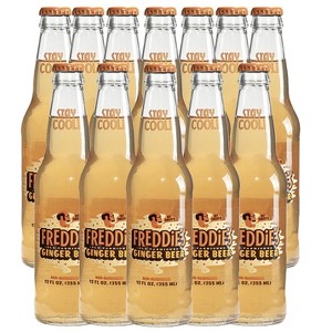 Freddie’s Old Fashioned Soda - Ginger Beer 12oz Bottles - 12 Pack - Spicy Ginger Mixed with Brown Sugar Caramelized Sweetness - 1 of 4