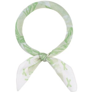 INSPIRE CHIC Women's Bowknot Printed Blended Cotton Small Square Gauze Scarves 1Pc - 1 of 4