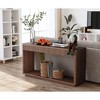 ORRD 60" Modern Fluted Console Table with 2 Drawers, Natural Wood Veneer Sofa Table for Living Room & Entryway - 3 of 4
