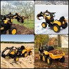 12V Kids 3 in 1 Ride on Excavator & Tractor with Detachable Trailer, Kids Electric Vehicles with LED Lights - 4 of 4