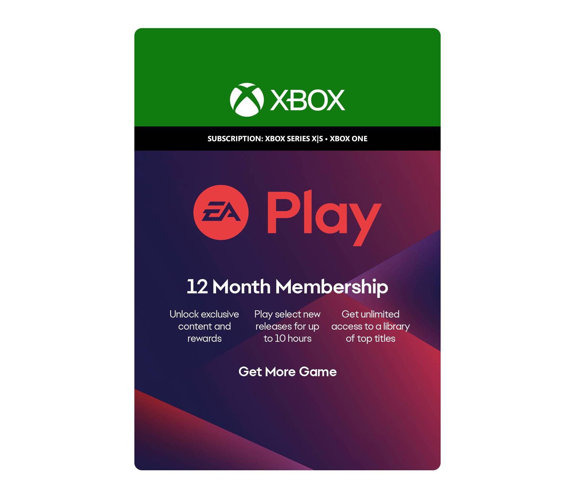 EA Play: 12 Month Membership - Xbox Series X|S/Xbox One (Digital)