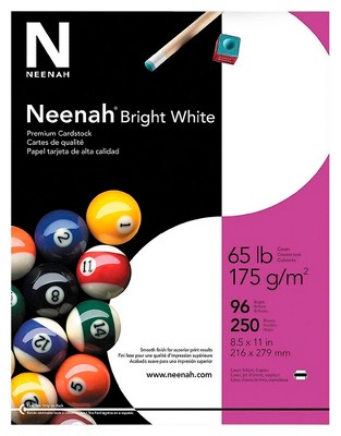 Astrobrights Neenah Cardstock 8.5 X 11 65lb 75ct Bright White : Target