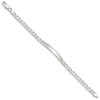 Black Bow Jewelry 5mm Sterling Silver Diamond-Cut Engravable Curb Link I.D. Bracelet - image 2 of 4