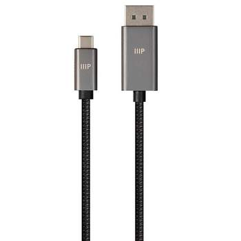 Monoprice USB USB-C to DisplayPort 3.1 Cable - 5Gbps Active 4K@60Hz Black  6ft 