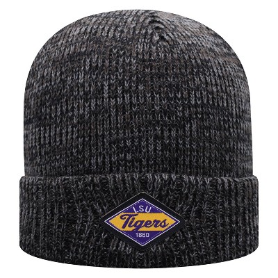 NCAA LSU Tigers Men's Black Aclaim Knit Cuffed Beanie