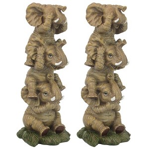 Design Toscano The Hear-No, See-No, Speak-No Evil Elephants: Medium, Set of Two - 1 of 4