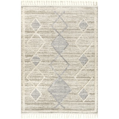 Nuloom Blanche Moroccan Lattice Tasseled Indoor Area Rug