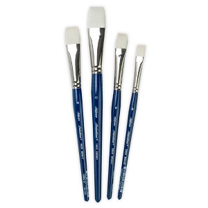 Silver Brush Bristlon Short Handle Brights Brushes, Set of 4 - 1 of 4