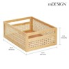 mDesign Natural Cane Kitchen Organizer Storage Bin with Handles - image 3 of 4