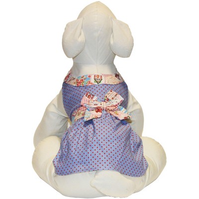 Gooby Sundress for Dogs, XSmall, Purple Polka Dot