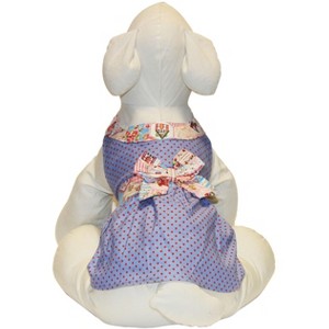 Gooby Sundress for Dogs, Small, Purple Polka Dot - 1 of 1