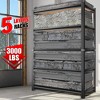 ORRD 5-Storey Adjustable Garage Rack, for Supermarkets/Garages/Basements/Warehouses,Black, Assembly Needed - 4 of 4