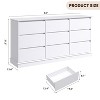 9-Drawer Tall Wooden Dresser - Deep Drawers, Wide Top, Large Double Storage | For Bedroom, Closet, Living Room, Kids Room - 2 of 4