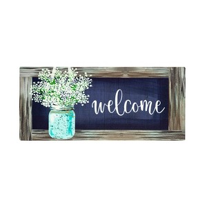 Evergreen Hanging Mason Jar Sassafras Indoor Outdoor Switch Doormat 1'10"x10" Multicolored - 1 of 4