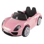 Toy Time Motorized Electric Ride-On Sports Car - 6V Battery-Powered with Remote Control - Pink