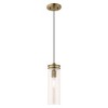 Livex Lighting Art Glass 1 - Light Pendant in  Antique Brass - 3 of 4