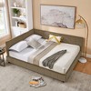 VYNXARIA Cozy Queen - Size Sofa Bed in Brown Velvet: Tufted Comfort, Ideal for Bedroom and Living Room Relaxation - 2 of 4
