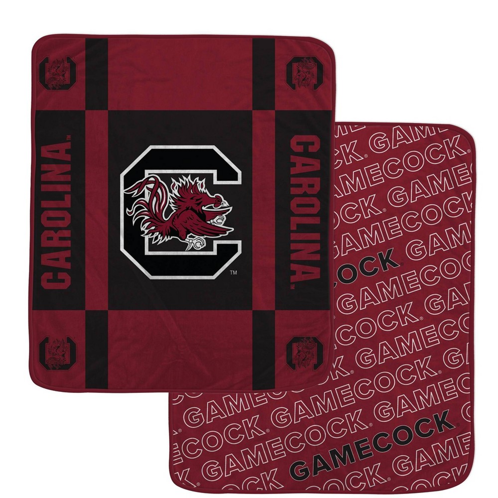 Photos - Duvet NCAA South Carolina Gamecocks Reverse Block Double Sided Ultra Cozy Blanke