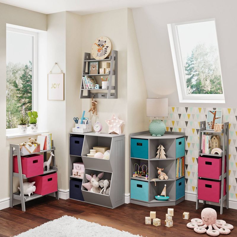 5pc Kids' Corner Cabinet Set with 4 Bins Set - RiverRidge Home, 4 of 6