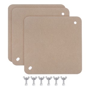 Unique Bargains Wooden Pottery Bat with 1" Long Pin 304 Stainless Steel Screws 9" 3 Pcs - 1 of 4
