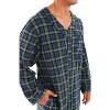 ADR Men's Sleep Shirt, Soft Plush Fleece Men's Nightshirt, Warm Long Henley One Piece Pajama - 3 of 4