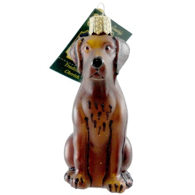 Old World Christmas 4.0 Inch Labrador Retriever Chocolate Dog Lab Best Friend Tree Ornaments