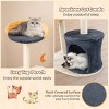 FURNIinspire Pet Tower 50” Cat Tree Corner Cat Tree Tower Cat Tower with Scratching Post, Cat Stand for Indoor Kitty, White, 24"*16"*50" - 4 of 4