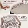 2PCS Modern Wicker Rattan Patio Bar Stools with Backrest, Ergonomic Comfort Design, Bohemia Style for Patio, Garden, Kitchen - 4 of 4