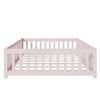 Whisen Twin Size Montessori Floor Platform Bed with Built-in Book Storage Rack on Headboard - 4 of 4