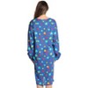Just Love Womens Nightgown - Long Sleeve Henley Oversized Sleepwear Gown - 3 of 3