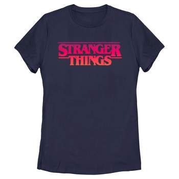 Women's Stranger Things Pink Logo T-Shirt