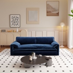 Kumasinova 66" Queen Pull Out Sofa Bed,3-in-1 Convertible Sleeper Sofa with Side Storage,Velvet Loveseat Bed for Living Room,Bedroom,Apartment - 1 of 4