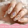 Wrapables 5D Embossed Colorful Flowers Nail Art Decal Stickers, Self Adhesive 3D Floral Design (Set of 4) - 4 of 4