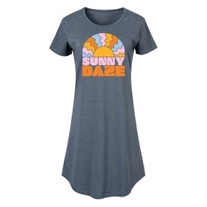 Women's - Instant Message - Sunny Daze Graphic T-shirt Dress - 1 of 4