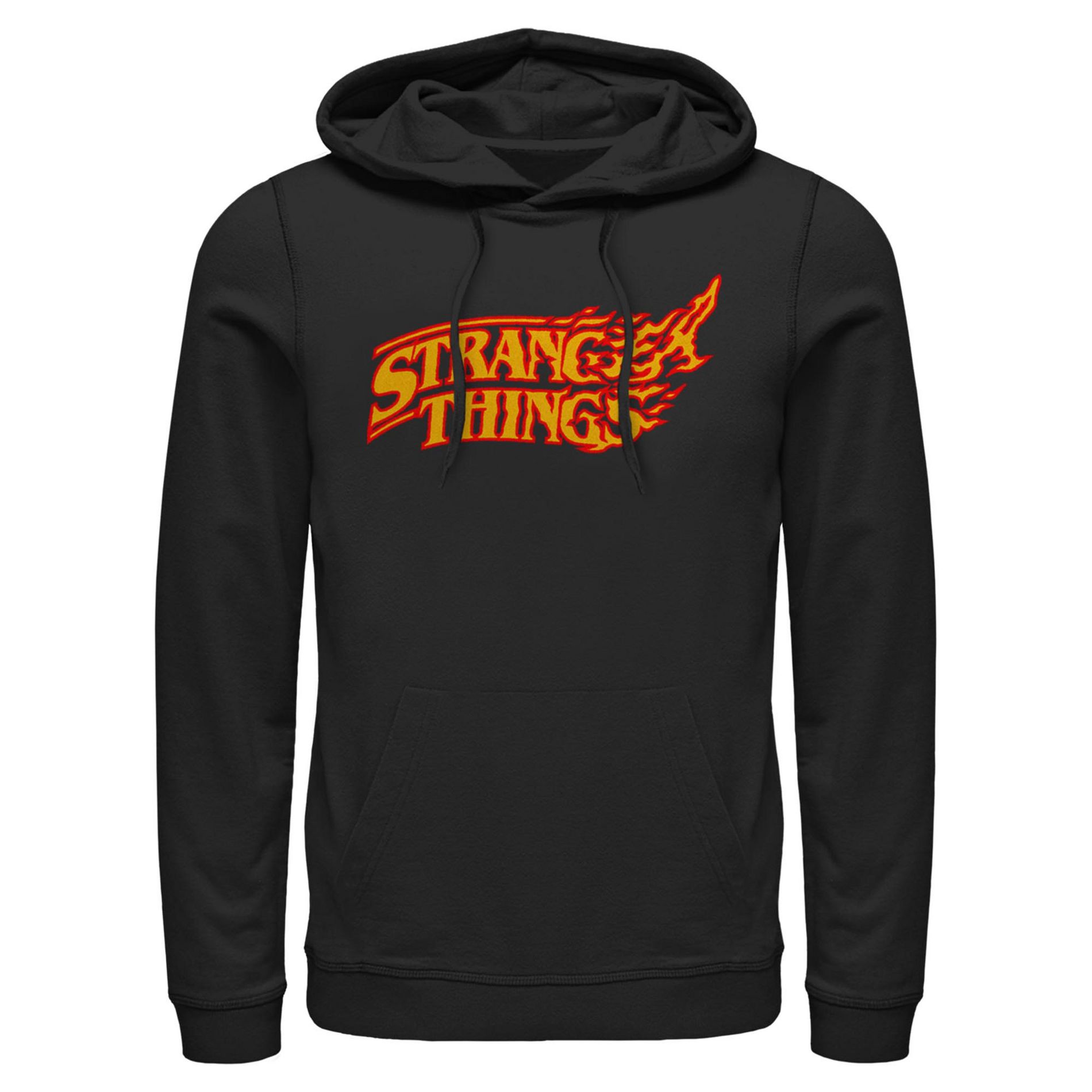 Mens Stranger Things Flame Demon Logo Lightweight Hoodie