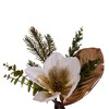 Vickerman 60" White Magnolia Garland. - 2 of 4