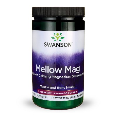 Swanson Mellow Mag - Raspberry Lemonade 330 mg 19 oz Pwdr.