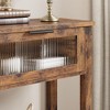 Nasitip 43''Entryway Table, Wood Console Table with 2 Glass Drawers, 2 Tier Sofa Table with Storage for Living Room,Entryway - 4 of 4