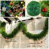 Swtroom 50FT Non Lit Soft Green Unlit Artificial Greenery Garland for Christmas Decoration for Outdoor Or Indoor, Artificial Xmas Garland Decoration - 2 of 4