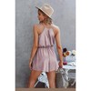 I AM A FASHION JUNKY Sleeveless Leopard Rrint Ruffle Short Romper - 4 of 4