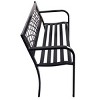 Tangkula Antique Steel Bench Patio Garden Chair Porch Cast for Outdoor - 3 of 4