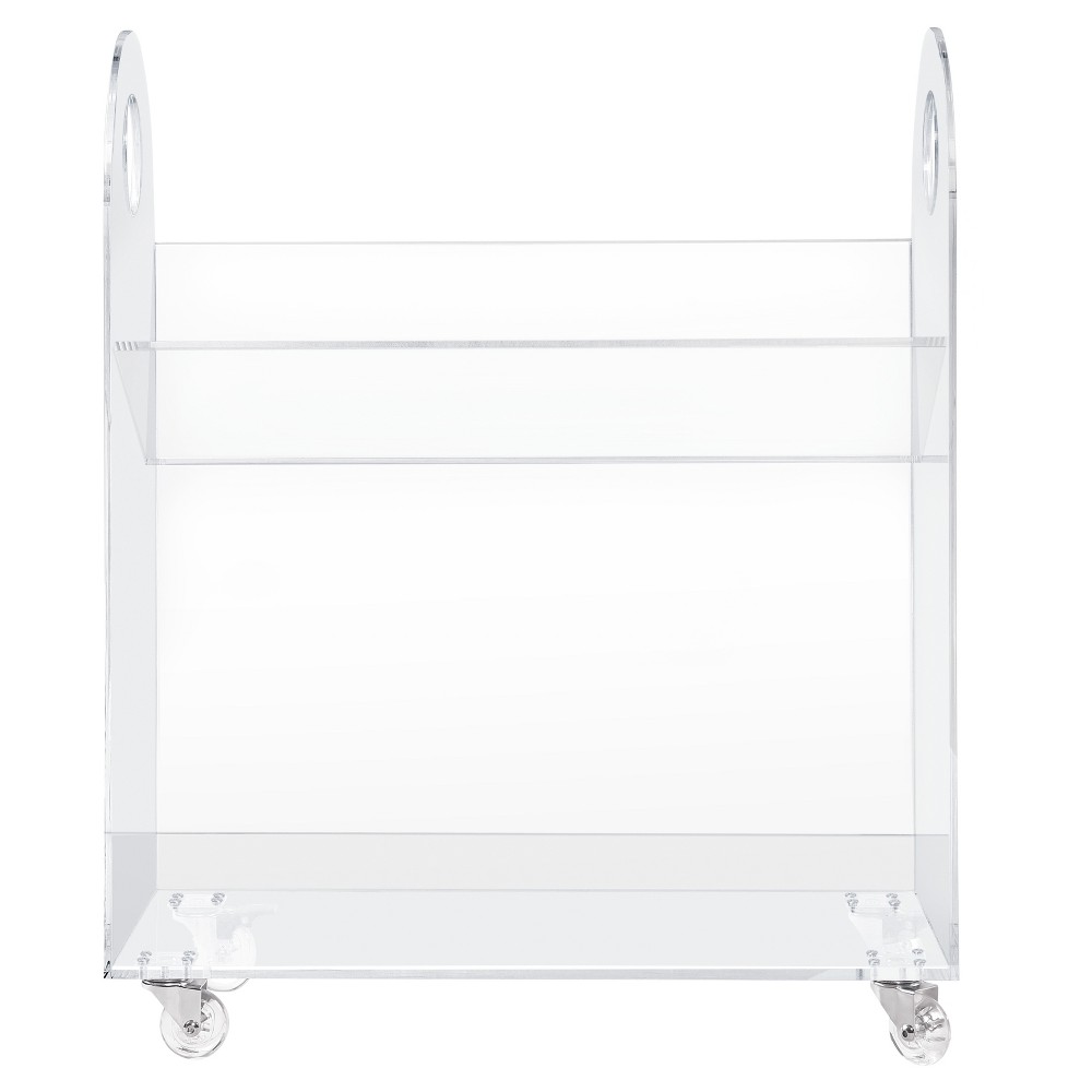 Photos - Wall Shelf Babyletto Presto Acrylic Bookcase and Cart - Clear