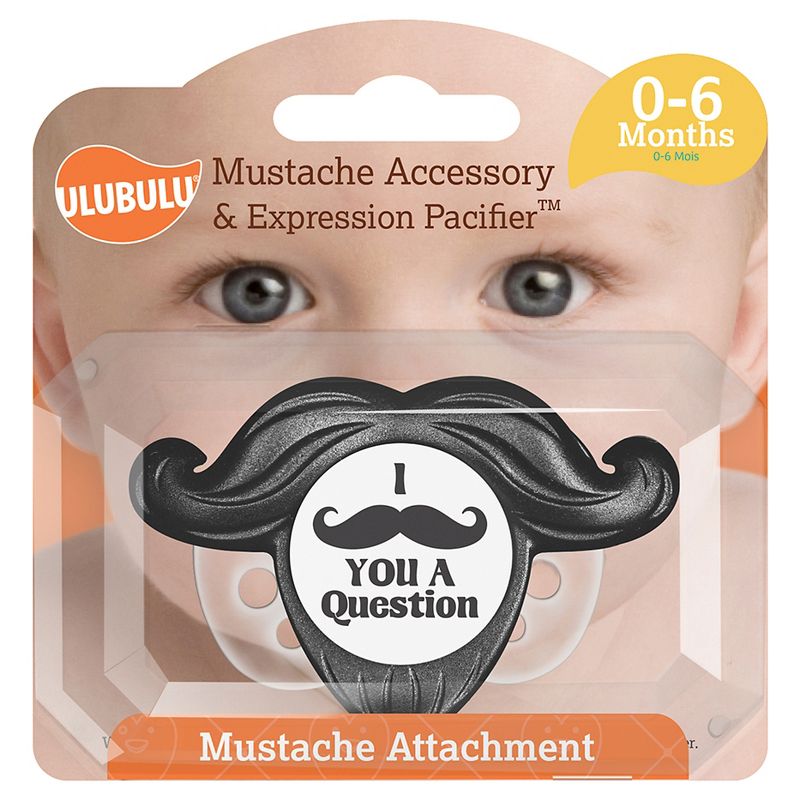 Ulubulu Mustache Pacifier with Mustache Pacifier Clip - 0-6 Months, 3 of 7